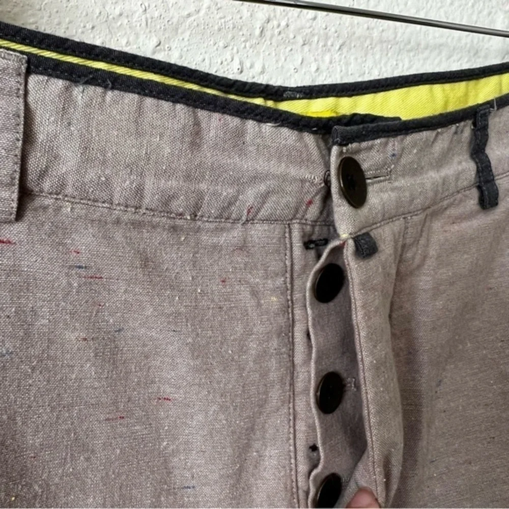 Descendant of Thieves Men’s Linen Blend Beige Speckled Crop Pants